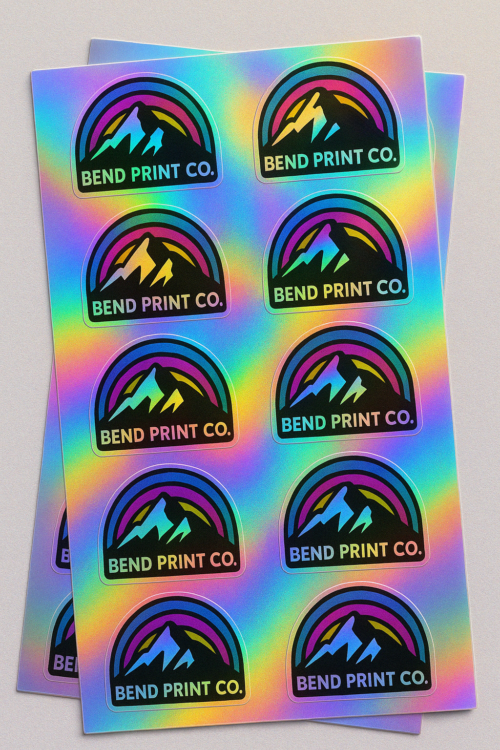 Bend Print Co Custom Holographic Sheet Labels